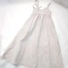 GRL グレイル　ぽこぽこ生地　キャミワンピース　ロング　白系　レディース