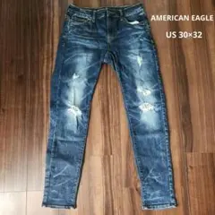 【AMERICAN EAGLE】メンズ ダメージジーンズ デニム 30×32