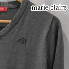 美品 marie claire マリ クレール Vネック ニット グレー Lのサムネイル
