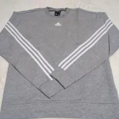 か*ず様 adidas グレー トレーナー 3本ライン