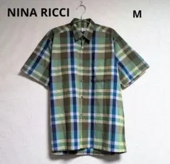 NINA RICCI チェック柄半袖シャツ サイズM 男性のサムネイル