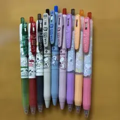 ZEBRA SARASA CLIP スヌーピー ボールペン 9本セットのサムネイル