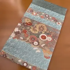 ２WAY和風テーブルランナー＆タペストリー　　花柄刺繍