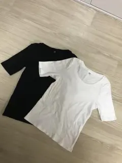 UNIQLO リブTシャツ 2枚セット