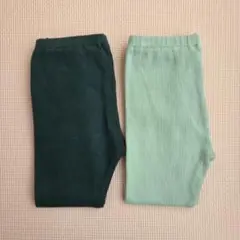 ★ユニクロ/UNIQLO★リブレギンス 10分丈 2枚セット 100cm 送料込