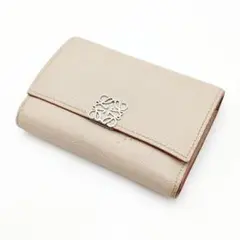 LOEWE ロエベ アナグラム トライフォールドウォレット ベージュ