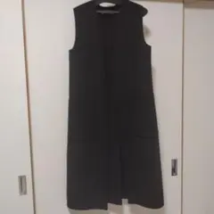 お値下☆ZARAザラ完売　黒 ロングベスト 2ポケット美品