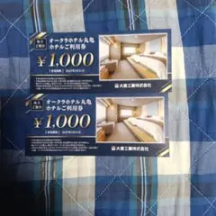 オークラホテル丸亀 宿泊利用券1000円2枚