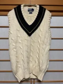 希少　古着　Polo Ralph Lauren ケーブルニットベスト