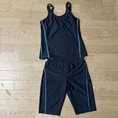 女の子用黒水着セット（タンクトップ・ショートパンツ）　Mサイズ