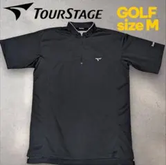 TourStage ゴルフ ハーフジップポロシャツ Mサイズ ブラックのサムネイル