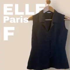 【ELLE】エル パリ シャツワンピース 黒 ブラック フリー かわいい 値下げのサムネイル