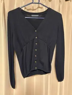 Brandy Melville Vネック長袖カーディガン ブラックのサムネイル