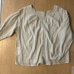 niko and ... ボタン付きVネックシャツ サイズ3 ベージュ