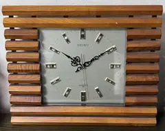 SEIKO セイコー 掛け時計 QE802B クォーツ 木枠 レトロ 動作品 - メルカリ
