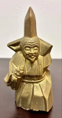 ※希少 特製鋳物 恵比寿様 置物 金色 縁起物 アンティーク 縁起