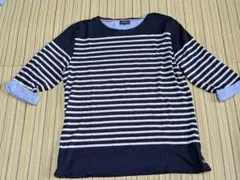 MdALE & CO. ネイビー ストライプ Tシャツのサムネイル