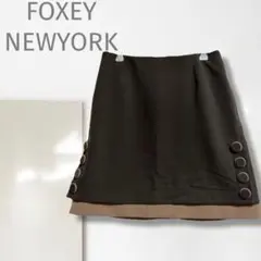 k2【フォクシーニューヨーク】台形スカート/美品 日本製 上質 美脚効果 上品