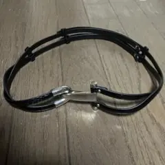 黒 レザー 二重ベルト