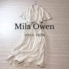 ミュベールワーク☆フレアスリーブ ワンピース ドロップショルダー 
