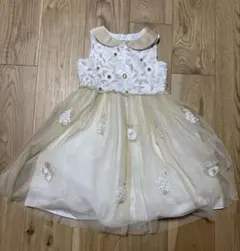 フラワー刺繍 フォーマルドレス 120cm