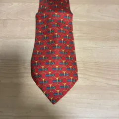 Burberry's 幾何学模様 ネクタイ 赤