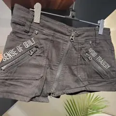y2kファッション王道 GHOST OF HARLEM ブラックショートパンツ
