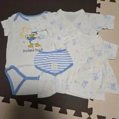 Donald Duck ベビー肌着セット 50~60 　スタイ付き