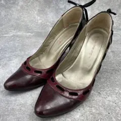 【美品】グレースコンチネンタル　パンプス　ヒール　ワインレッド　23㎝