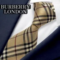 BURBERRY LONDON ネクタイ　ノバチェック　ベージュ　ジャガード