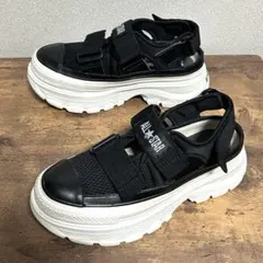 美品☆CONVERSE トレックウェーブ サンダル 23.5 厚底 黒のサムネイル