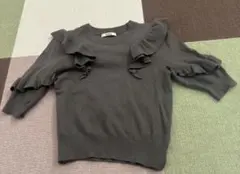 snidel 半袖ニット　カーキ