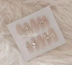 y2k フレンチガーリー ワンホン 韓国 量産型 ネイルチップ