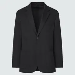 美品 ユニクロ コンフォート2Bジャケット（袖丈着丈標準） 黒 S メンズのサムネイル