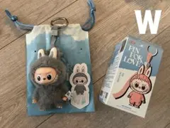 【正規品】ラブブ PIN FOR LOVE イニシャルW グレー