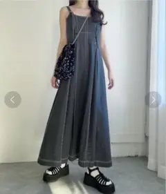 【新品タグ付き】ヘザー　Heather デニムジャンスカ