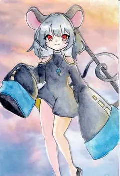 東方project ナズーリン手書きイラスト