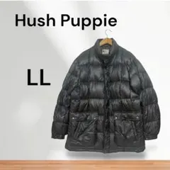 Hush Puppies ブラックダウンジャケット LL ダウン95% 大きい