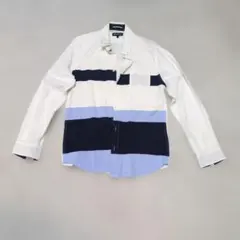 semantic design メンズ 長袖シャツ ボーダー Lサイズ