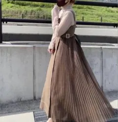 マーキュリーデュオ チュールドッキングサイドバックルステッチジャンスカ