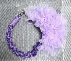 ハンドメイド　携帯ストラップ　携帯アクセサリー　パラコード　パープル　リボン