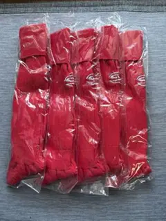 赤 サッカーソックス 5足セット