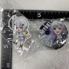 〈くら寿司〉にじさんじ　葉加瀬冬雪　めじるしチャーム & 缶バッジ　セット