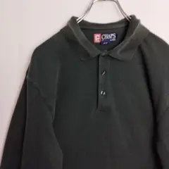 チャップス☓ラルフローレン 長袖シャツ ポロシャツ 無地 グリーン メンズL