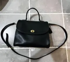 OLD COACH 2way ショルダーバッグ ブラック レザー