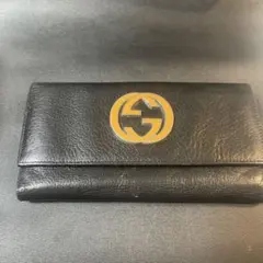 Gucci グッチ 長財布 インターロッキングG シェリーライン ブラウン
