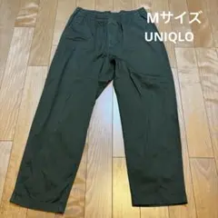 UNIQLO コットンリラックスアンクルパンツ　グリーンM