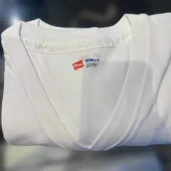 2枚セット Hanes Vネック Tシャツ ホワイト M