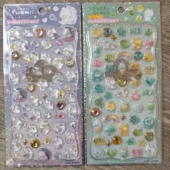 ジュエルプチドロップ　ストーン付きふあみい　パフィーグリーン　シール