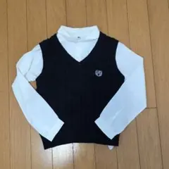 ユニクロ白ブラウス&ベストセット　110cm